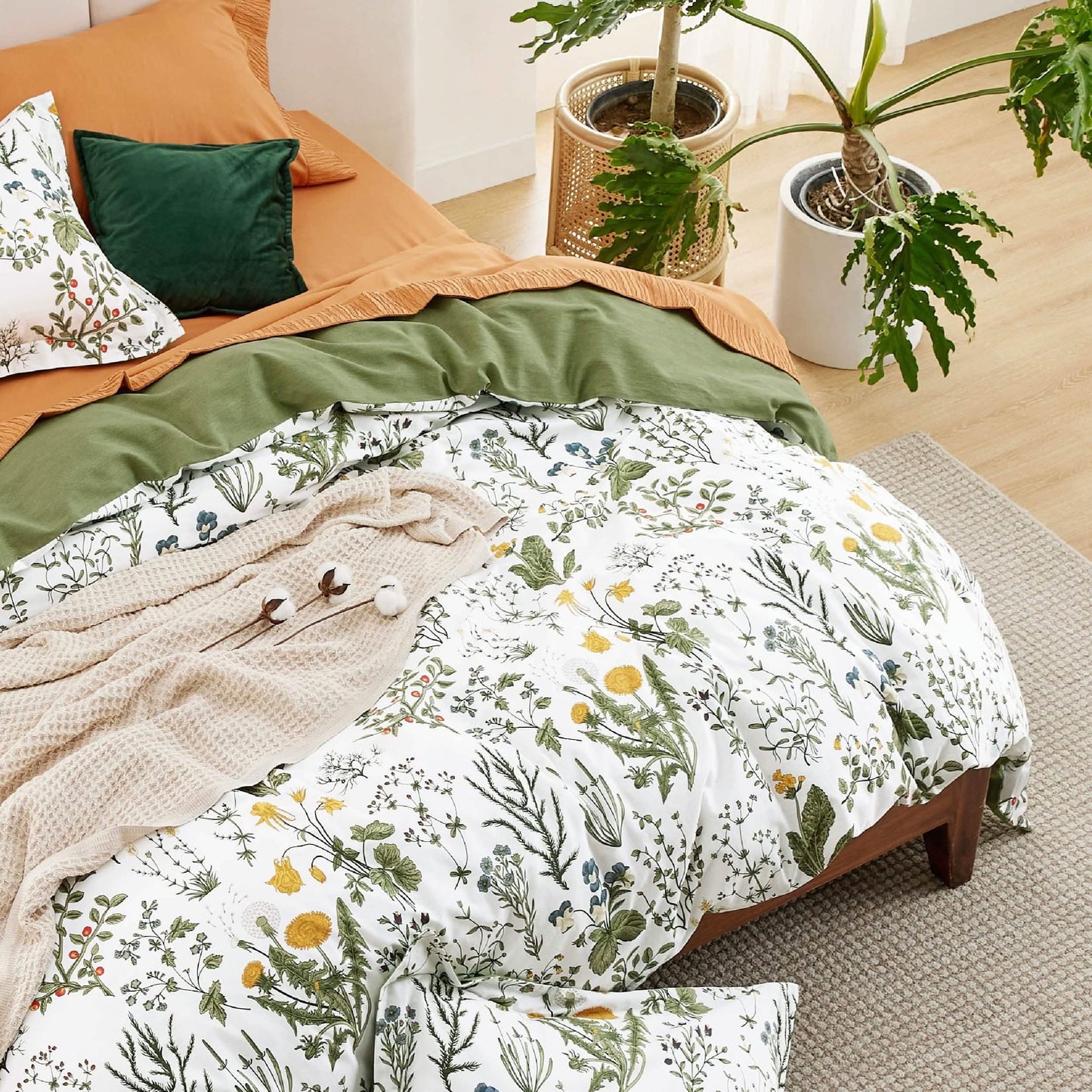 100% Cotton Patterned Duvet Cover Set