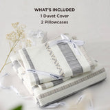 100% Cotton Waffle Weave Boho Duvet Cover Set