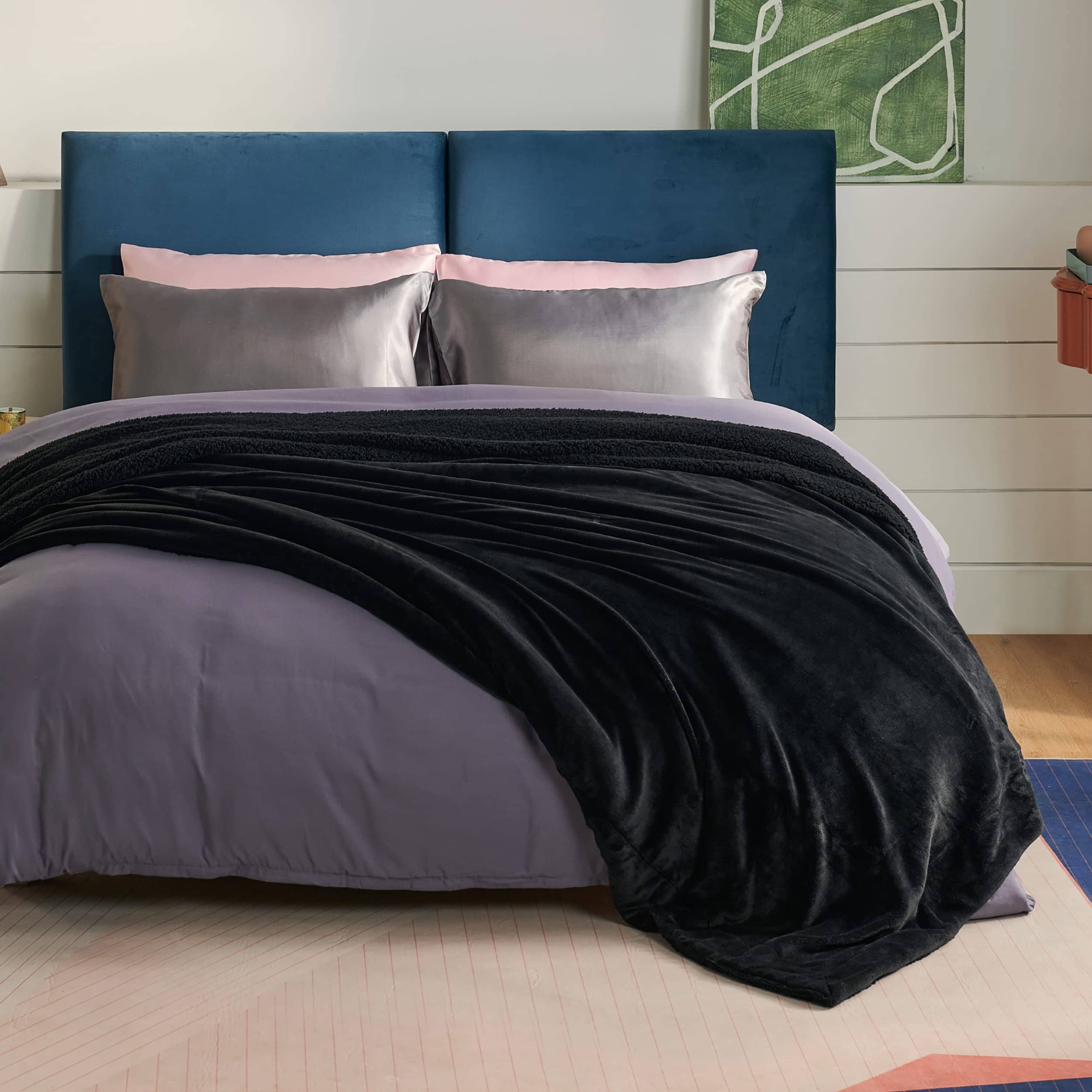 Utopia Bedding Fleece Blanket Twin Size Navy 300GSM Luxury Bed