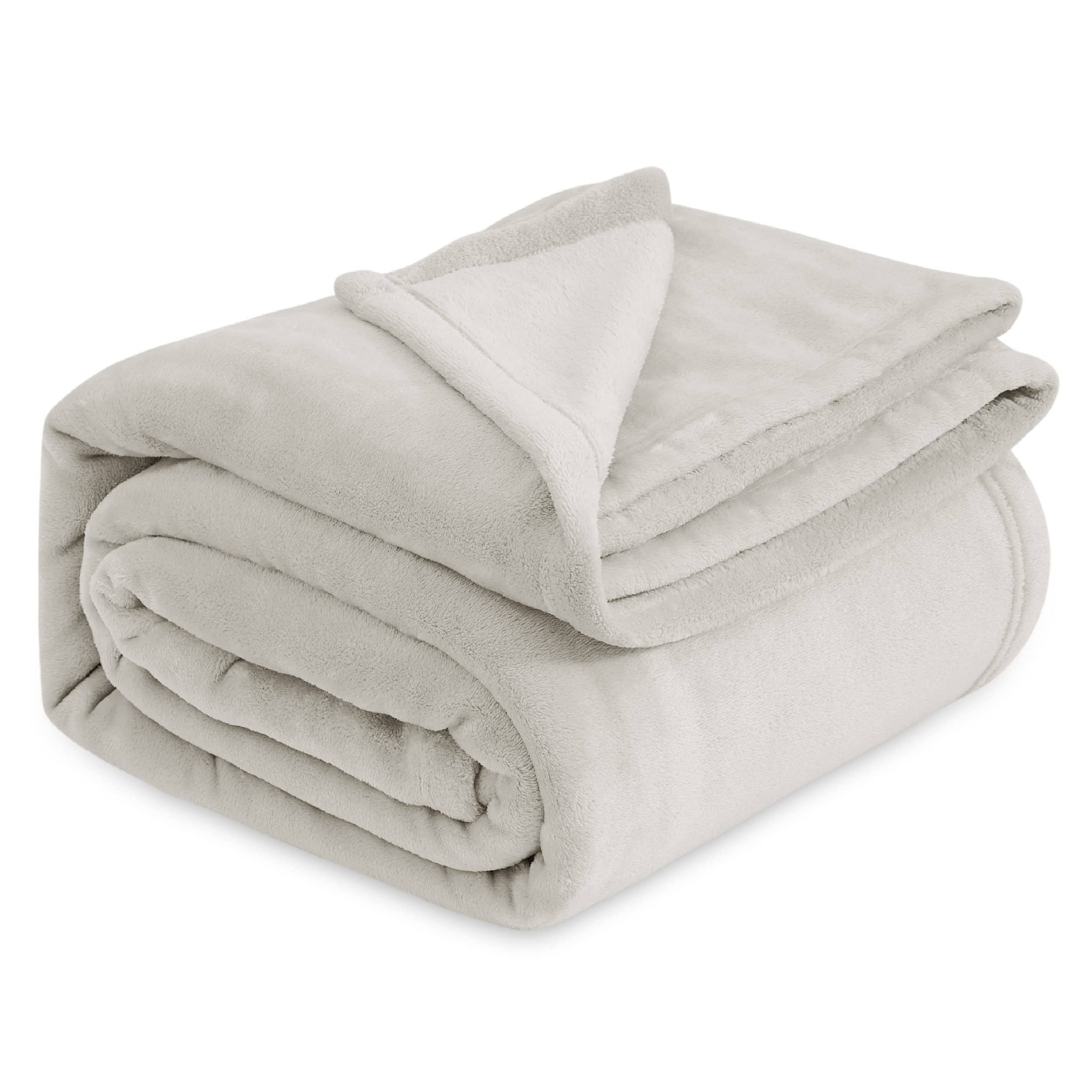 Fleece grey online throw