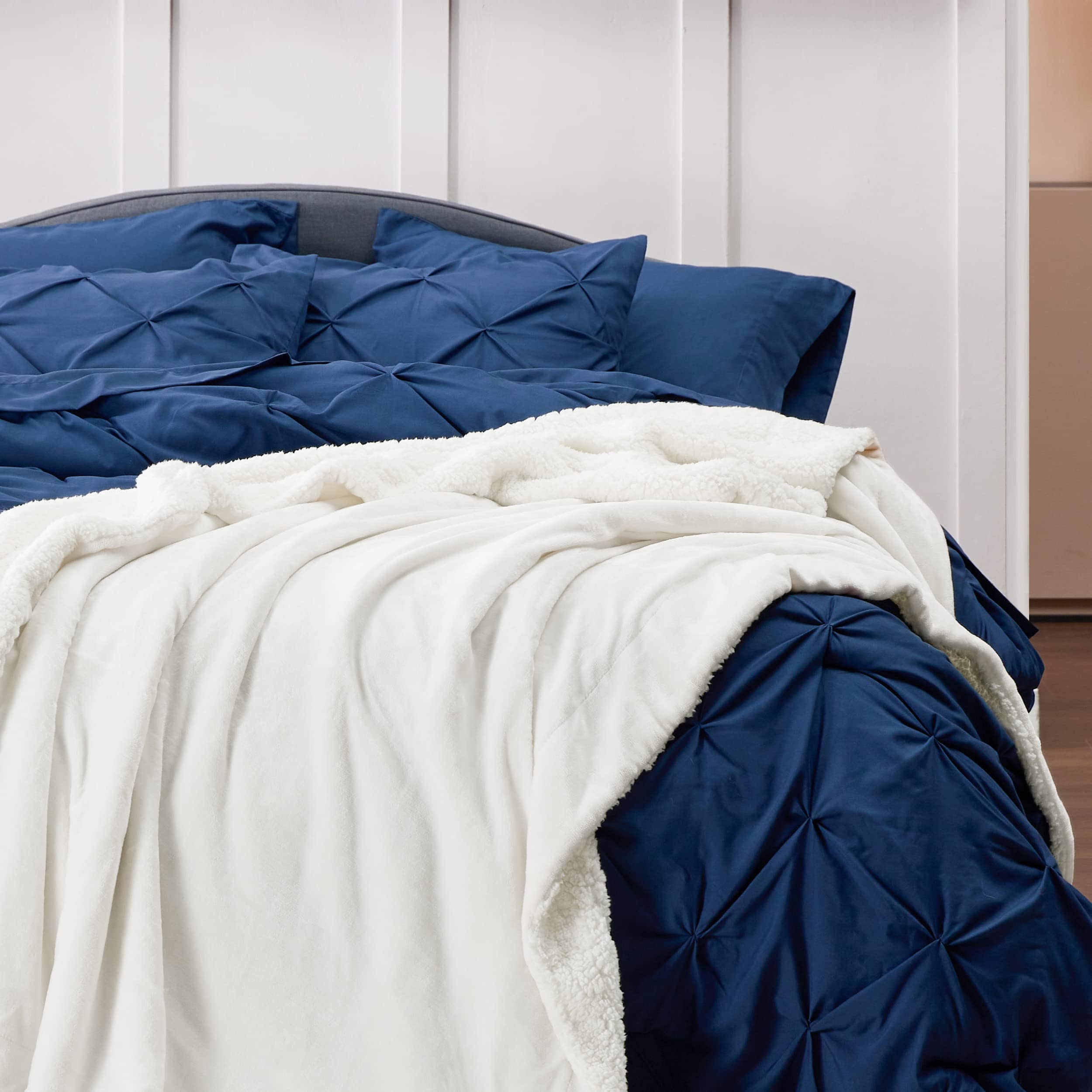 Sherpa and Fleece Reversable Blanket