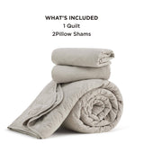 Prewashed Microfiber Quilt Set