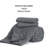 Prewashed Microfiber Quilt Set