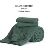 Prewashed Microfiber Quilt Set