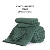 Prewashed Microfiber Quilt Set