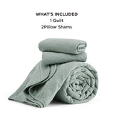 Prewashed Microfiber Quilt Set