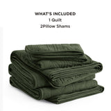 Prewashed Microfiber Quilt Set