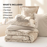 Bedsure Elegant Floral Comforter Sets