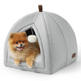 Faux-Linen Cat Dog Tent