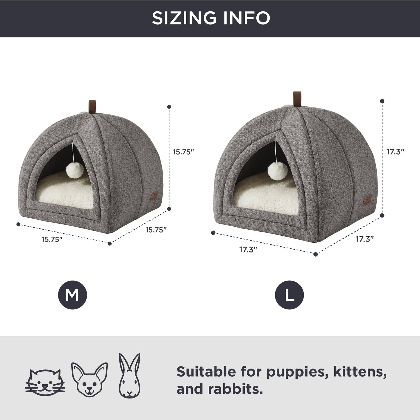 Faux-Linen Cat Dog Tent