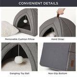 Faux-Linen Cat Dog Tent