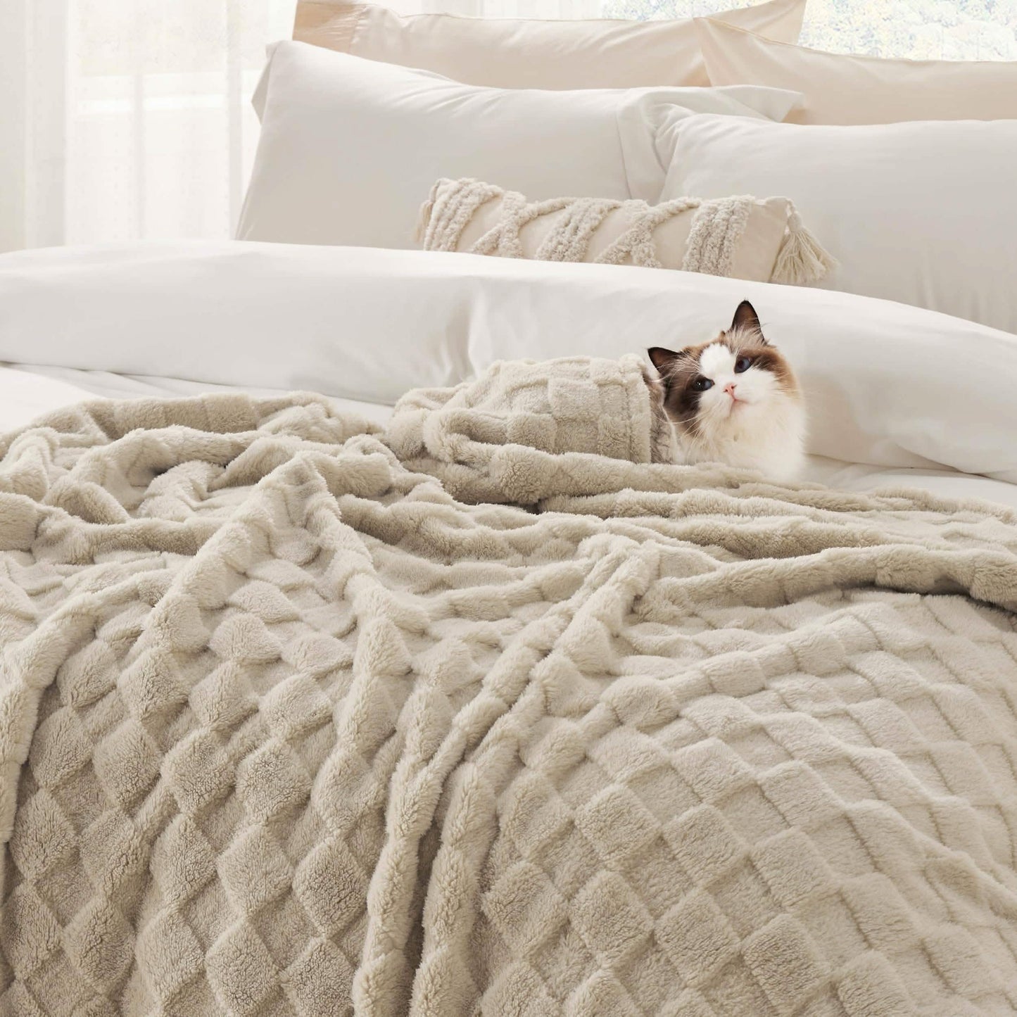 Jacquard Shaggy Sherpa Blanket