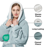 Sherpa Fleece Wearable Blanket Long