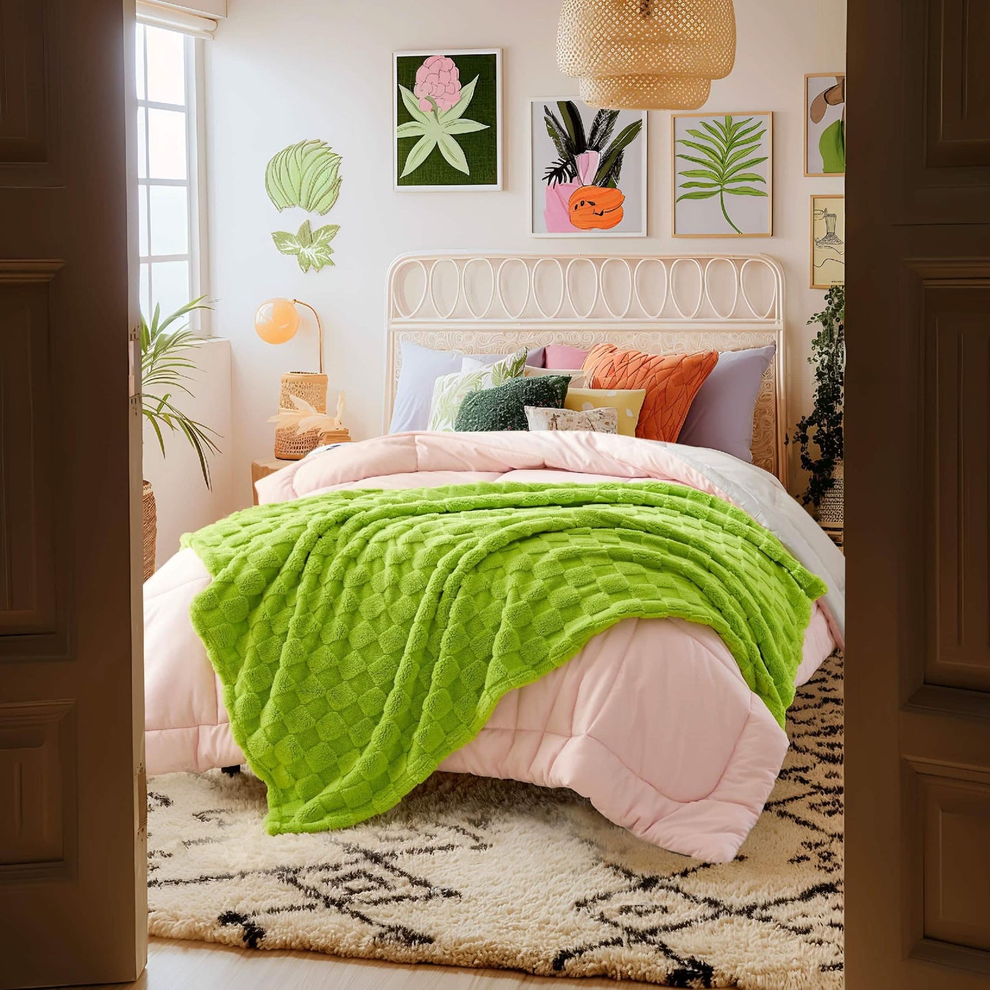 Jacquard Shaggy Sherpa Blanket