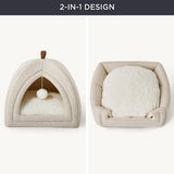 Faux-Linen Cat Dog Tent