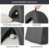 Faux-Linen Cat Dog Tent