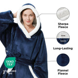 Sherpa Fleece Wearable Blanket Long