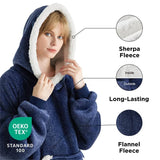 Sherpa Fleece Wearable Blanket Long