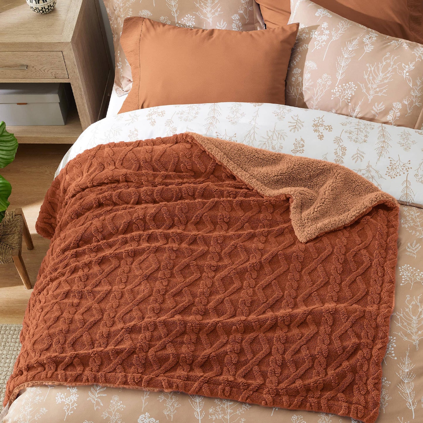 Sherpa Throw Blanket For Couch
