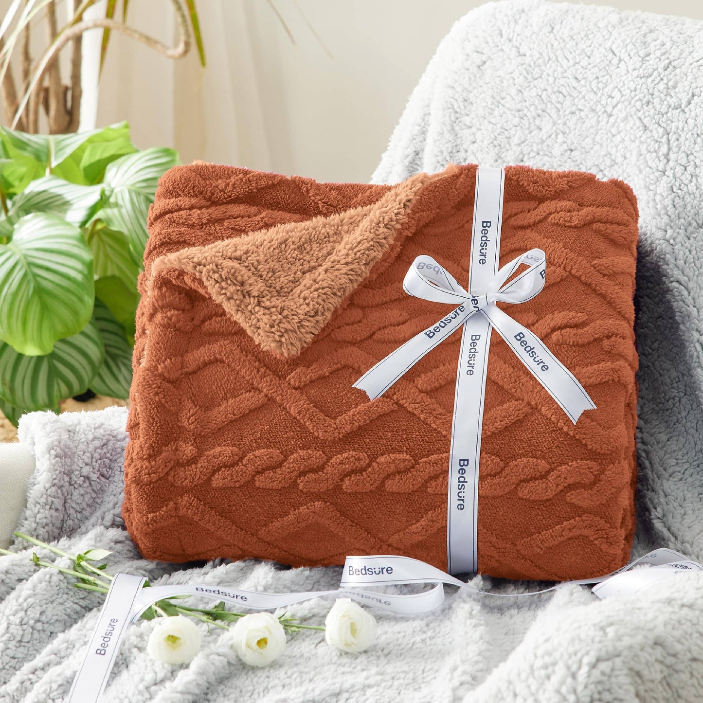 Sherpa Throw Blanket For Couch