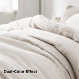 Cationic Dyeing Comforter Set with Pillow Shams