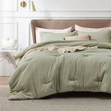 Cationic Dyeing Comforter Set with Pillow Shams