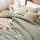 Cationic Dyeing Comforter Set with Pillow Shams