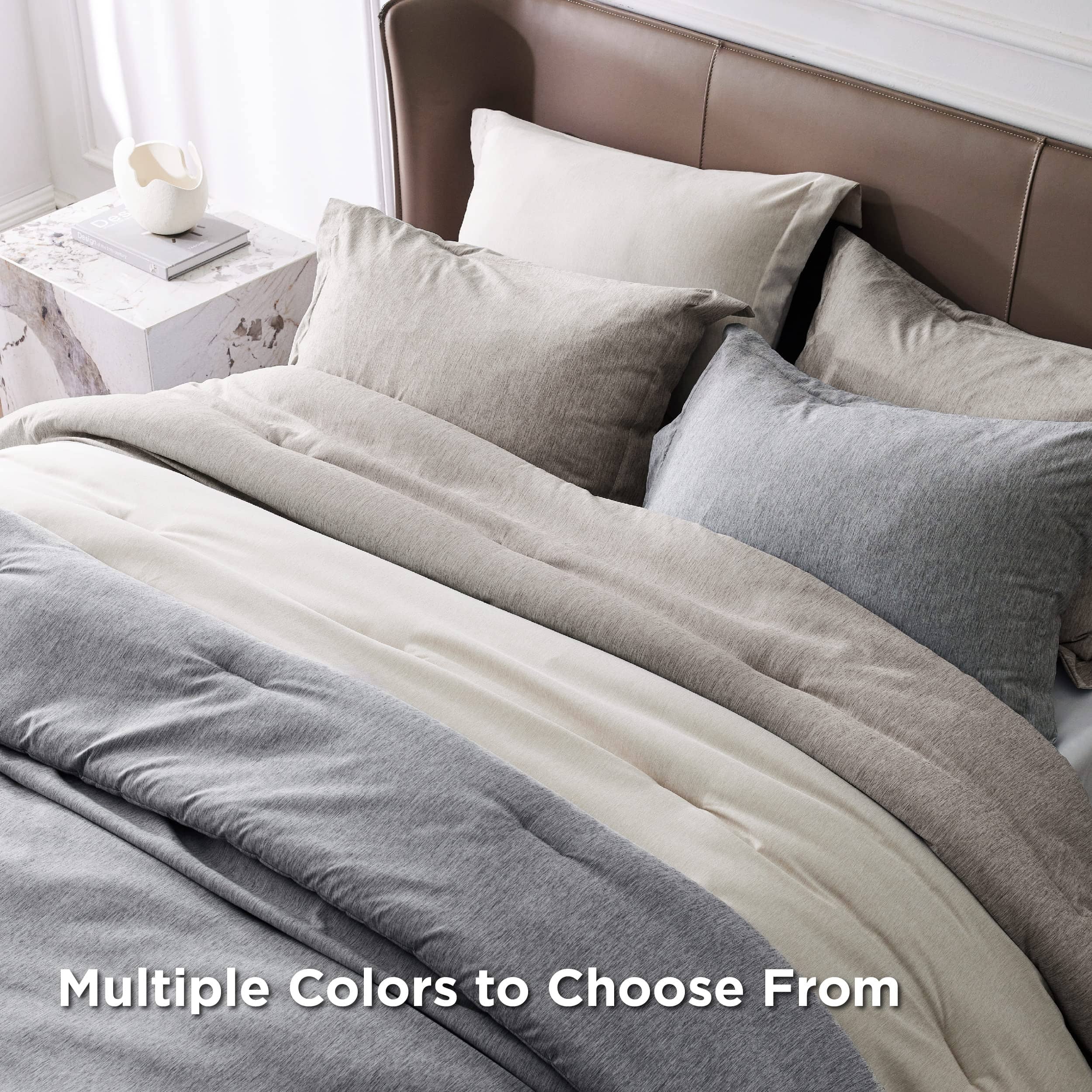 Cationic Dyeing Comforter Set with Pillow Shams