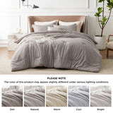 Cationic Dyeing Comforter Set with Pillow Shams