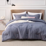 Cationic Dyeing Comforter Set with Pillow Shams