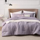 Cationic Dyeing Comforter Set with Pillow Shams