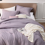 Cationic Dyeing Comforter Set with Pillow Shams