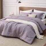 Cationic Dyeing Comforter Set with Pillow Shams