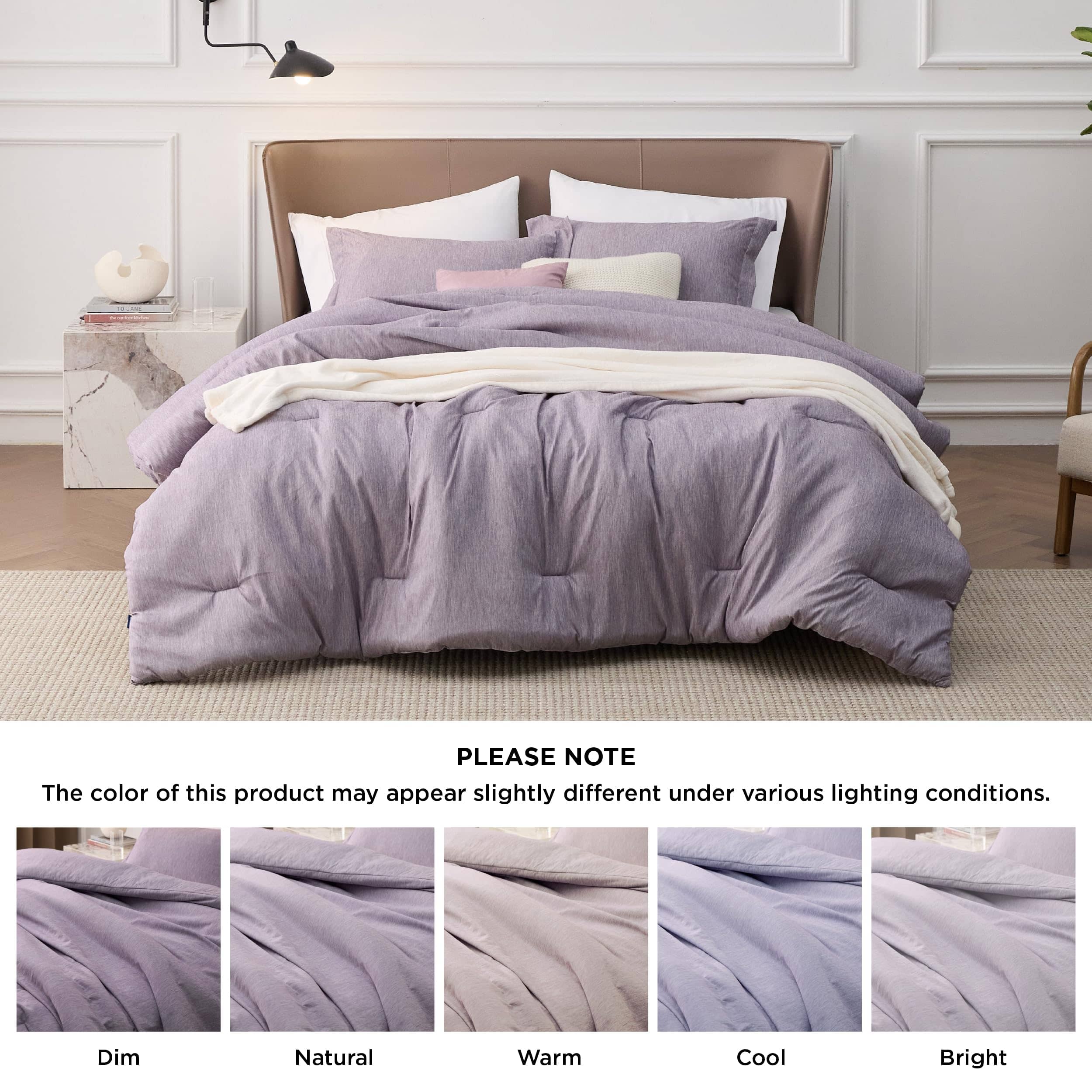 Cationic Dyeing Comforter Set with Pillow Shams