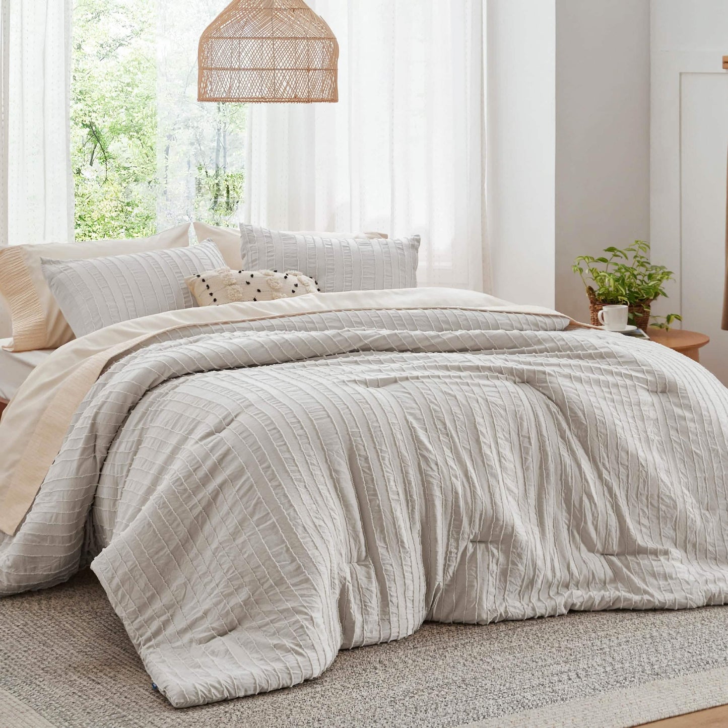 GentleSoft™ Clipped Jacquard Comforter Set