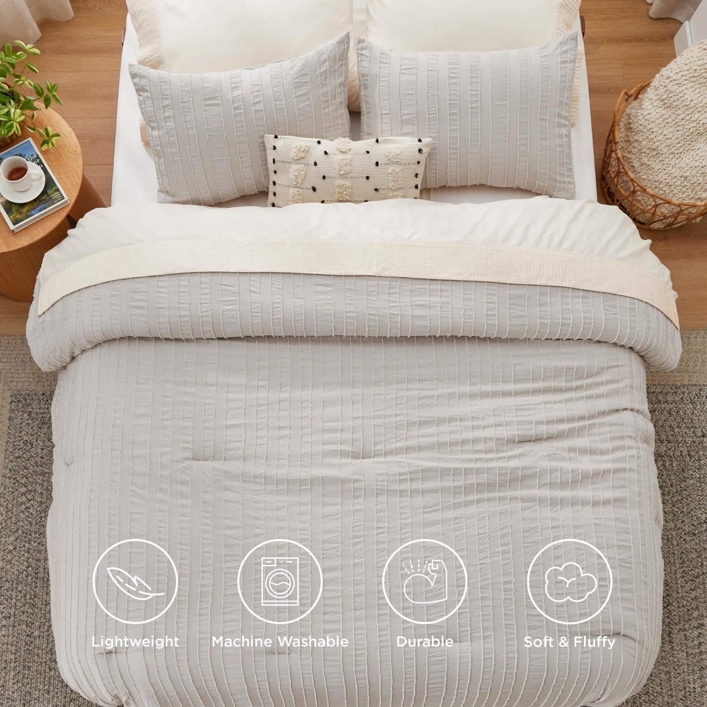GentleSoft™ Clipped Jacquard Comforter Set