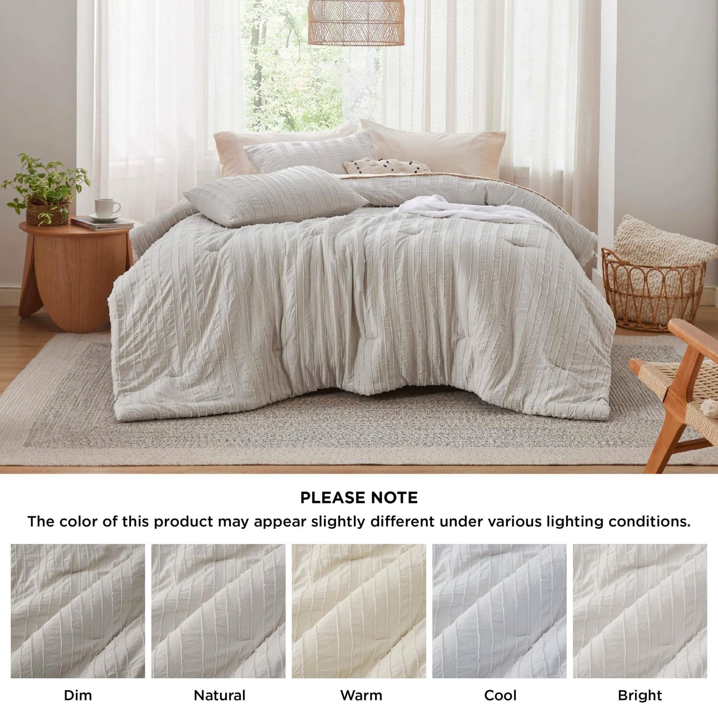 GentleSoft™ Clipped Jacquard Comforter Set