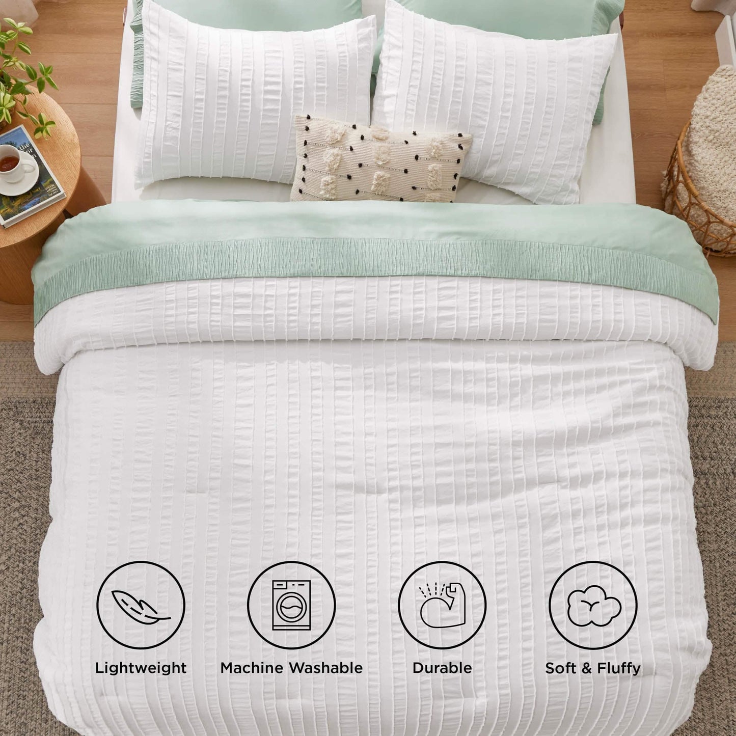 GentleSoft™ Clipped Jacquard Comforter Set