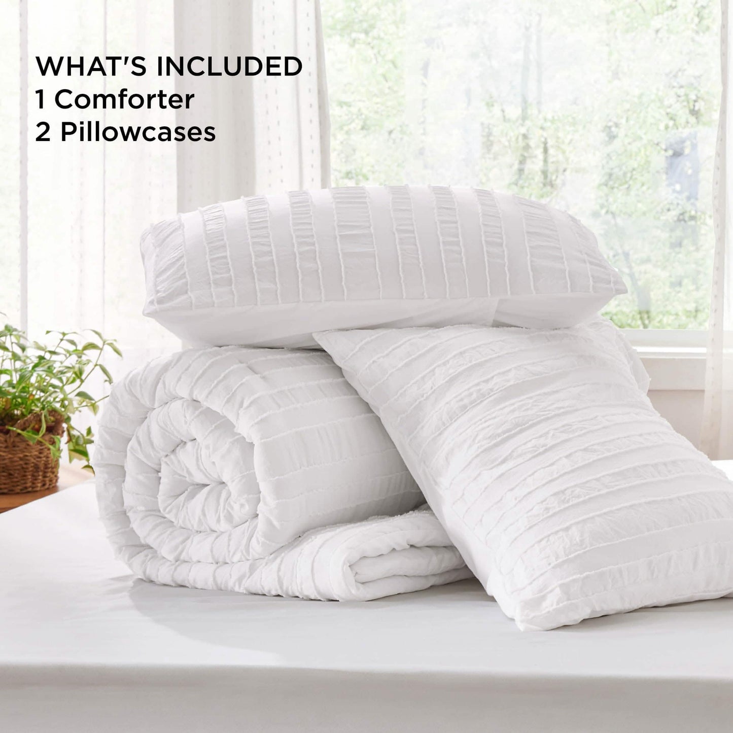 GentleSoft™ Clipped Jacquard Comforter Set