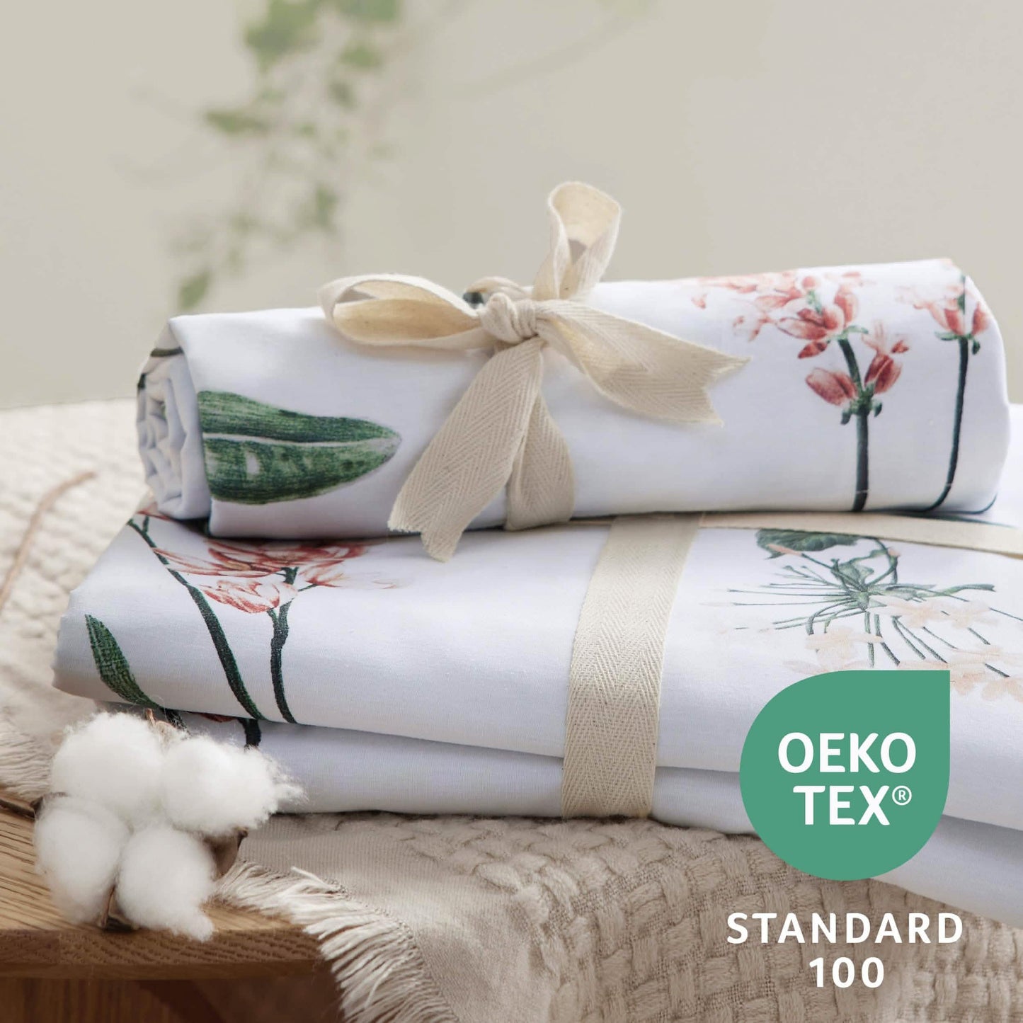 100% Cotton Reversible Floral Duvet Cover Set