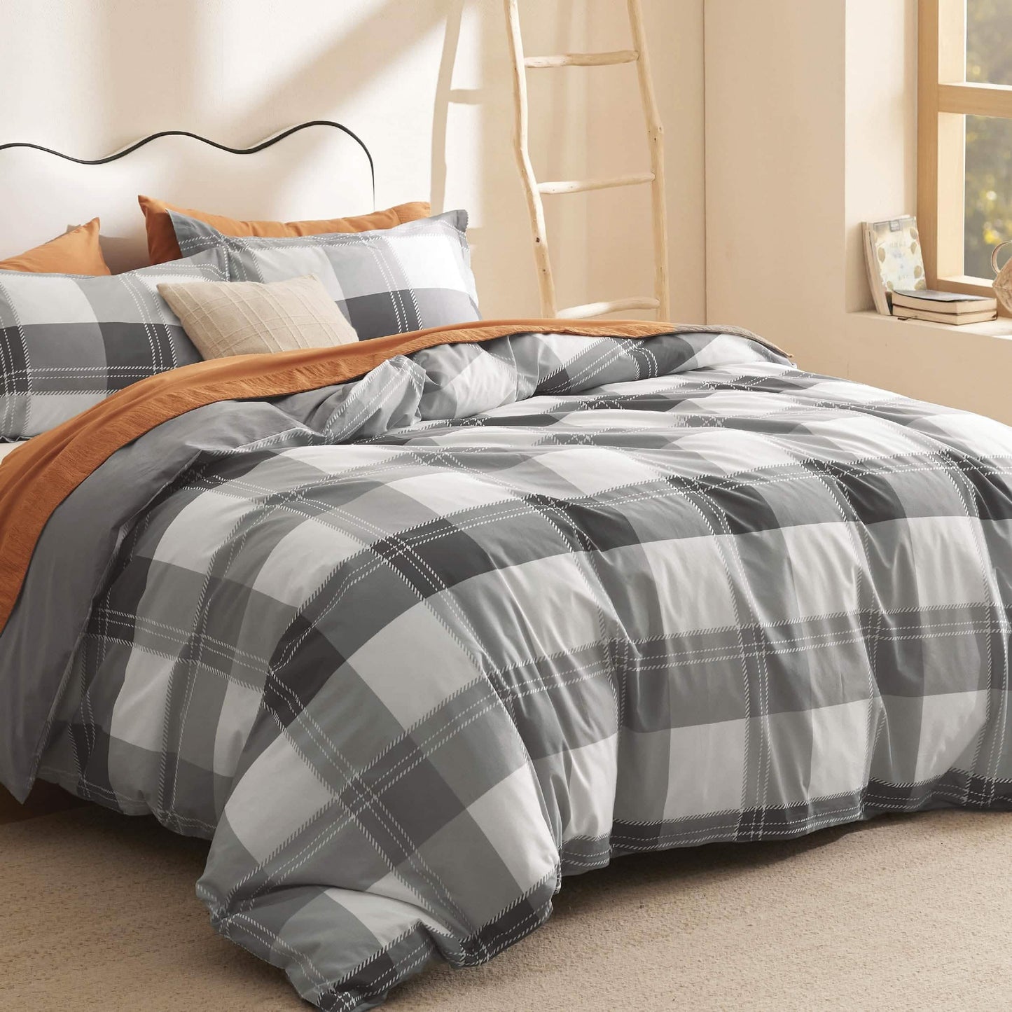 100% Cotton Reversible Floral Duvet Cover Set