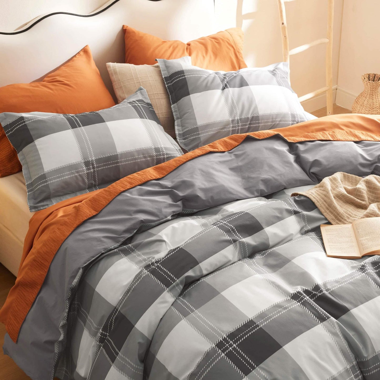 100% Cotton Reversible Floral Duvet Cover Set