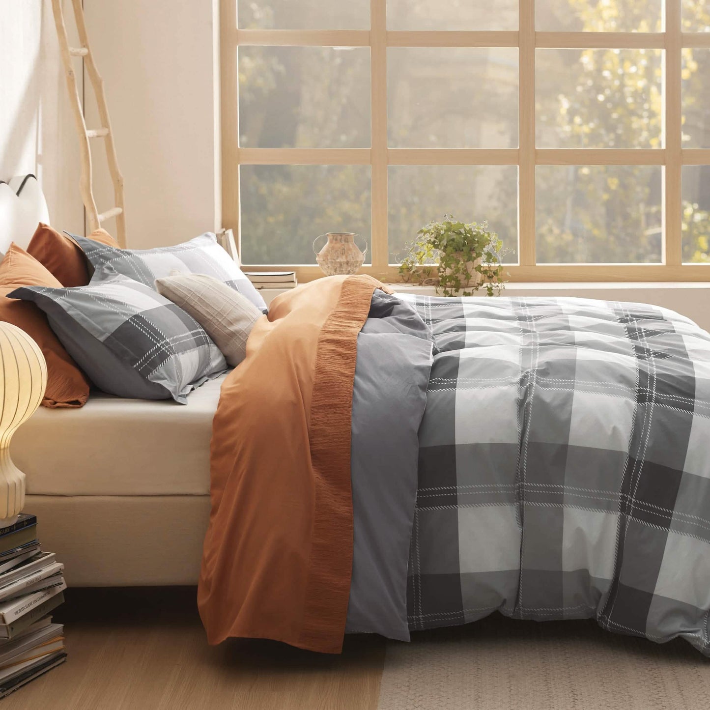 100% Cotton Reversible Floral Duvet Cover Set