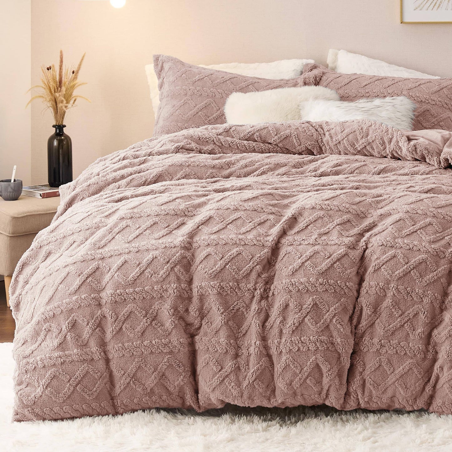 Fluffy Boho Duvet Cover Set