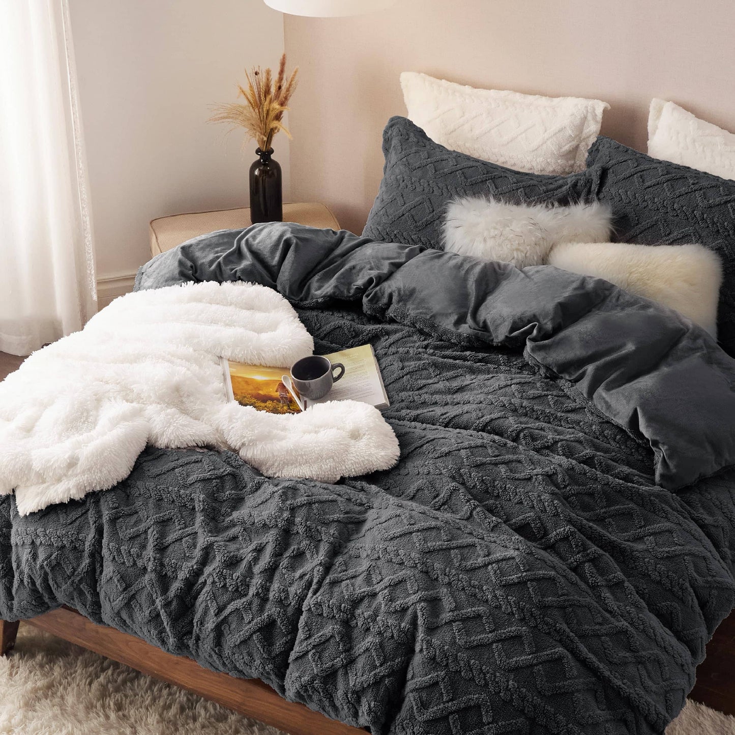Fluffy Boho Duvet Cover Set