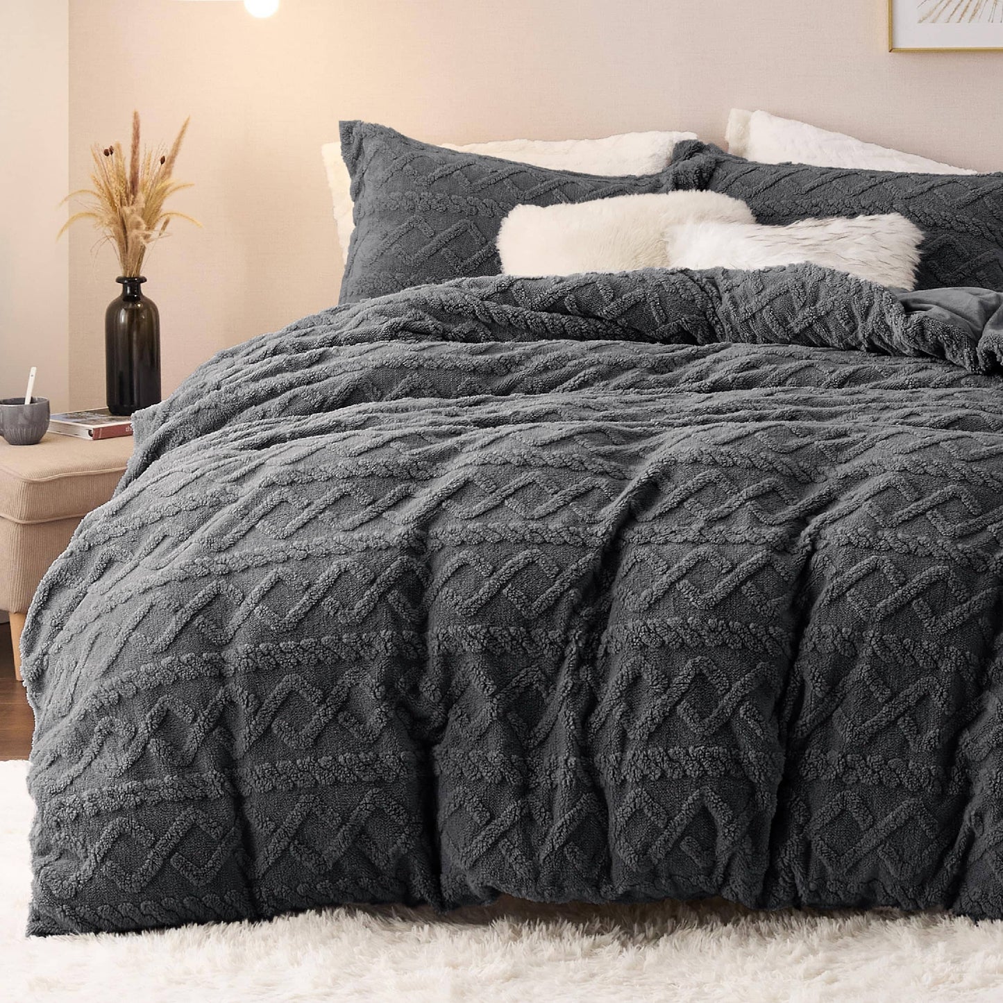 Fluffy Boho Duvet Cover Set