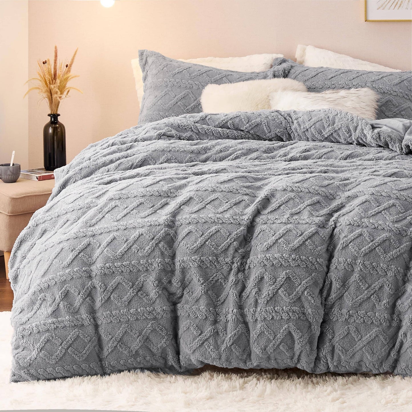 Fluffy Boho Duvet Cover Set