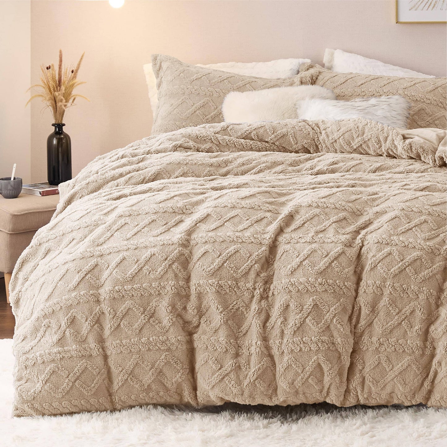 Fluffy Boho Duvet Cover Set