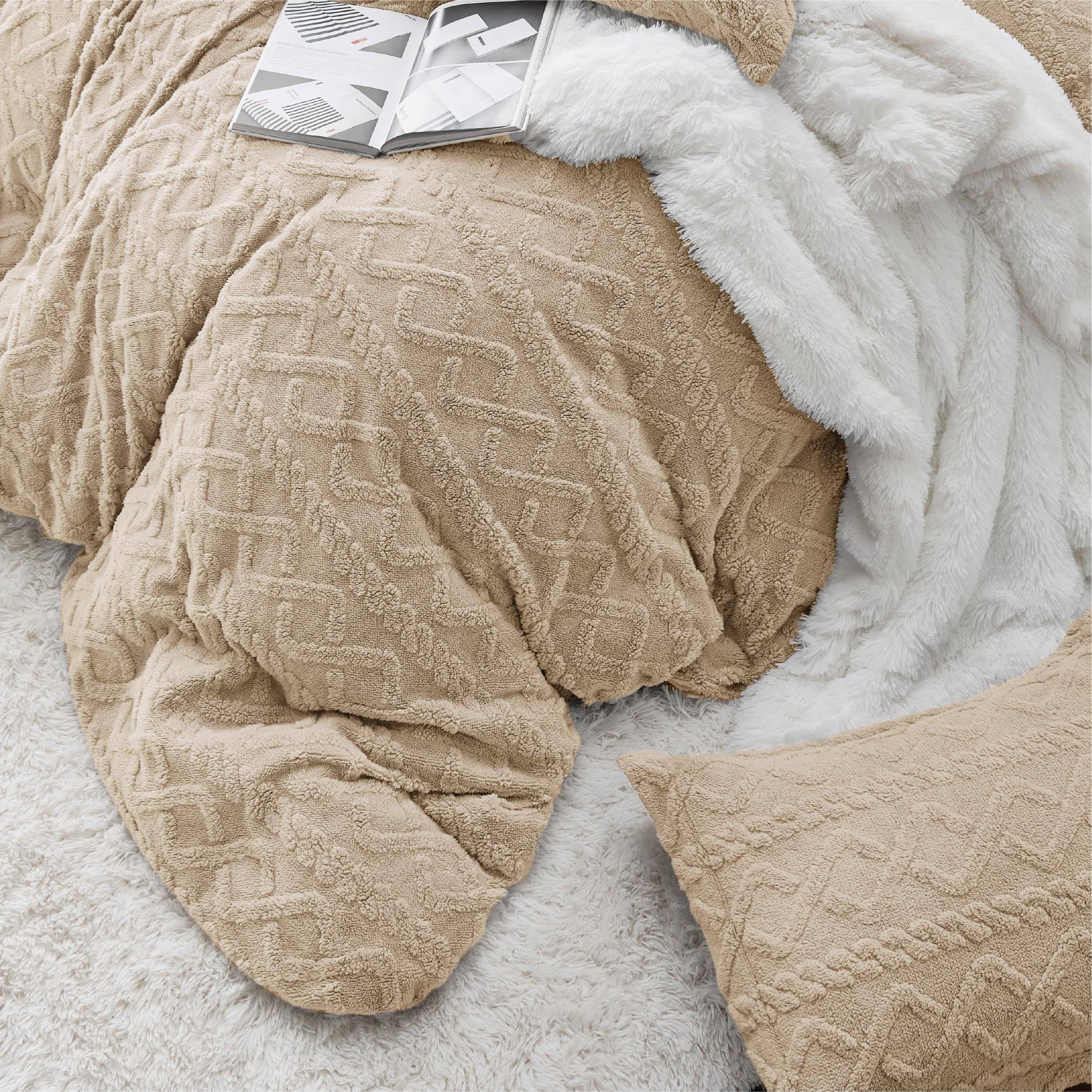 Bedsure Fluffy Boho Duvet Cover Set