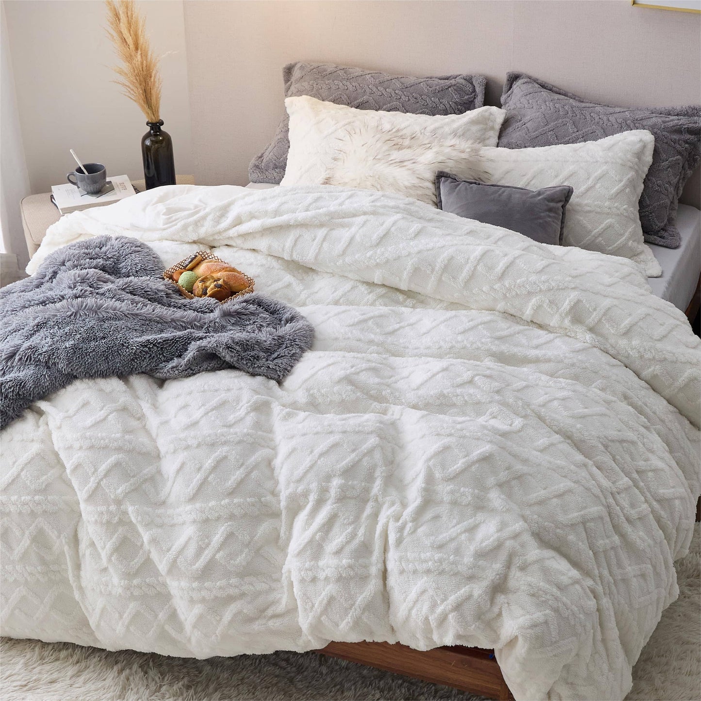 Fluffy Boho Duvet Cover Set